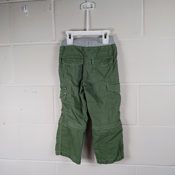 Mini Boden Boys Size 4 4T Techno Zip Off Cargo Pants‎ Green Pull On Drawstring - Picture 4 of 6